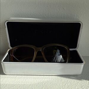 DKNY Brown Sunglasses with White Case